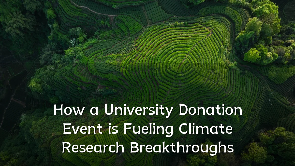 How a University Donation Event is Fueling Climate Research Breakthroughs