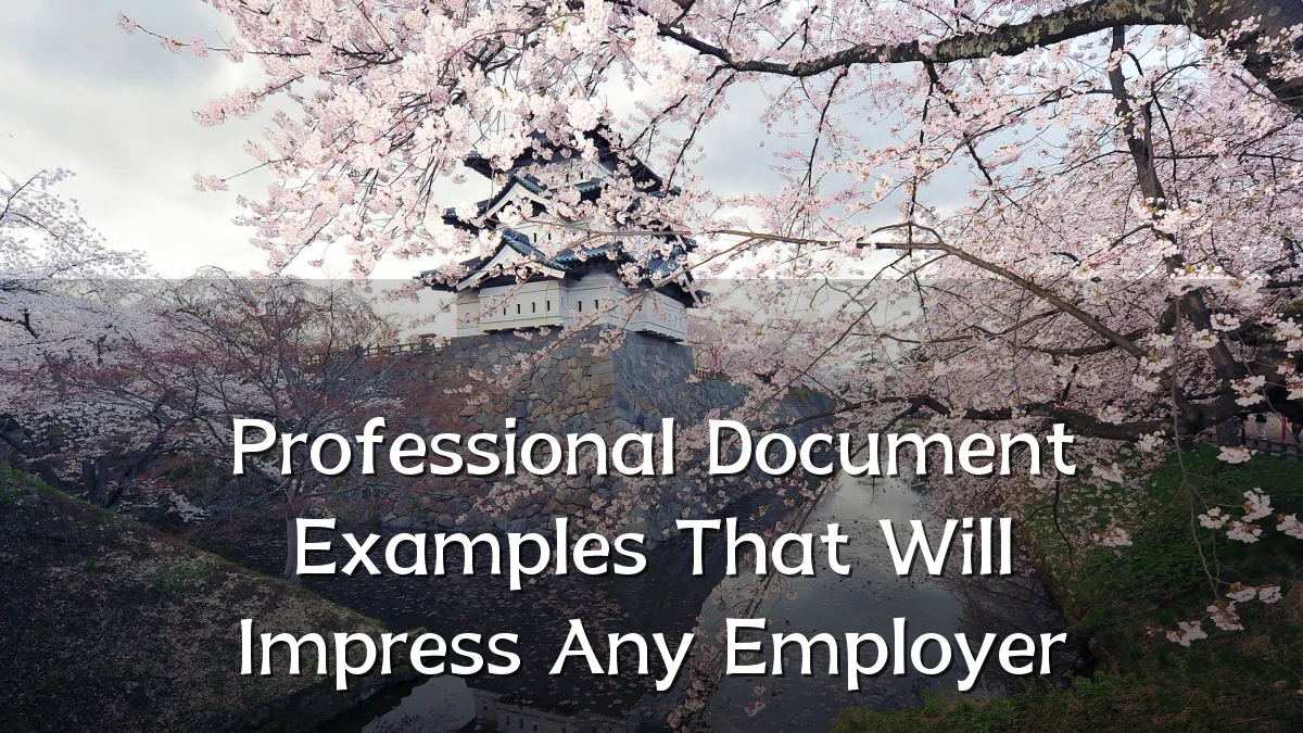 Professional Document Examples That Will Impress Any Employer