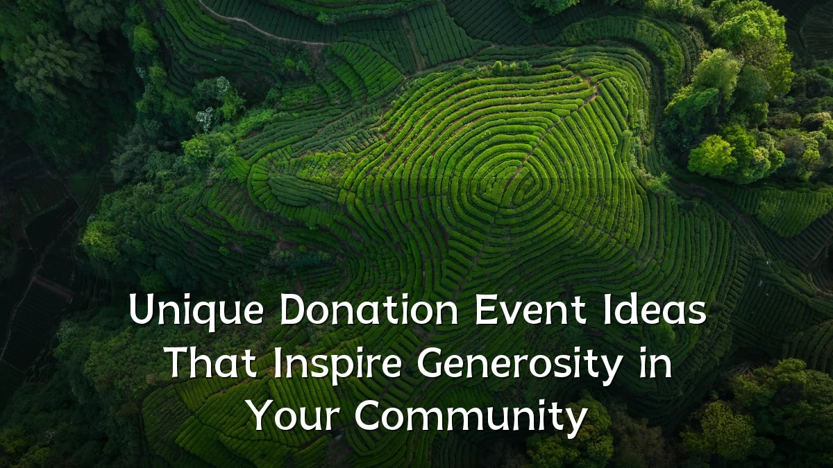 Unique Donation Event Ideas That Inspire Generosity in Your Community